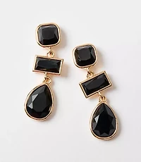 Crystal Triple Drop Earrings