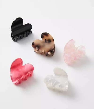 Heart Claw Hair Clip Set