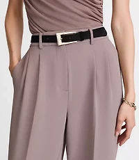 Tall LOFT Versa Crepe Drape Pleated Relaxed Straight Pants