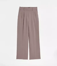 Tall LOFT Versa Crepe Drape Pleated Relaxed Straight Pants