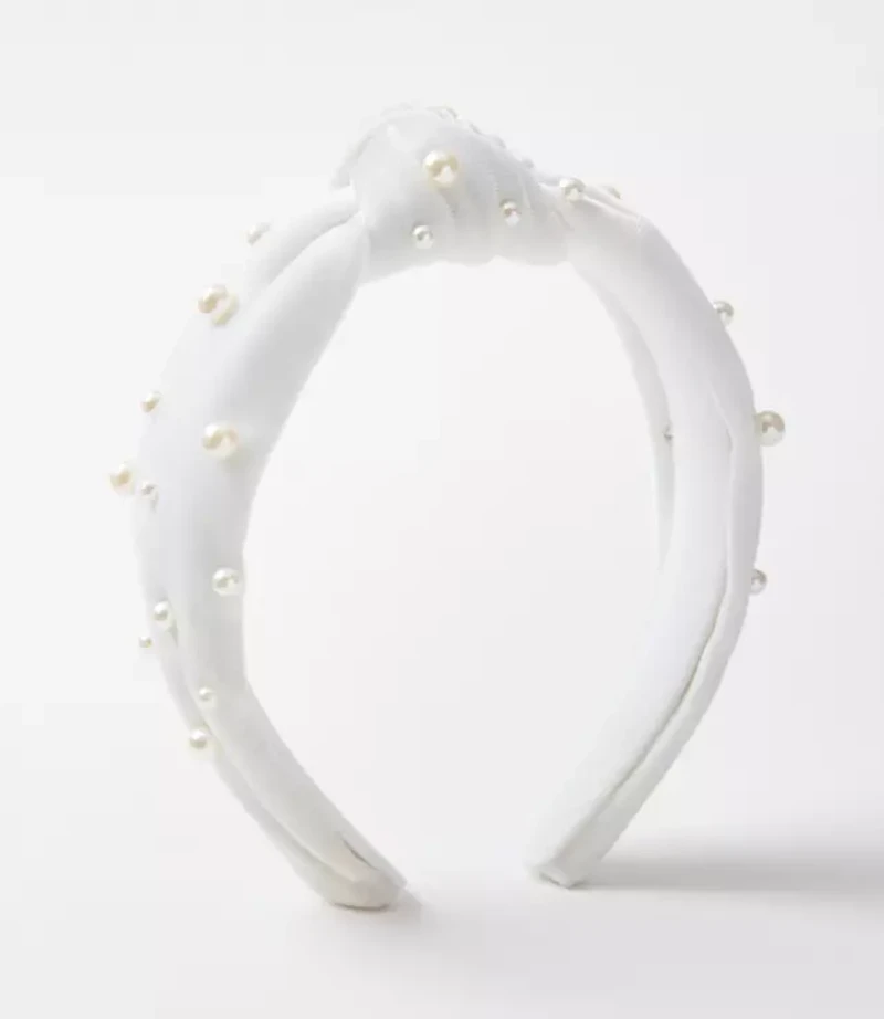Pearlized Velvet Knot Headband