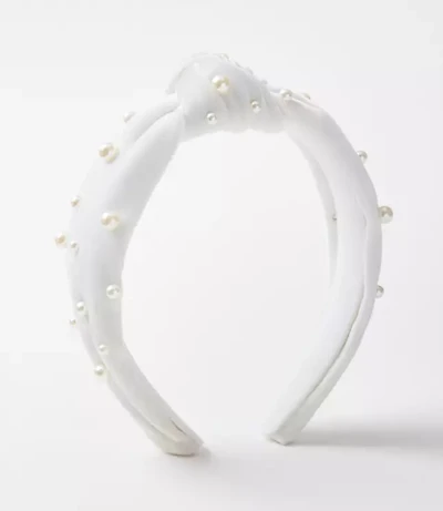 Pearlized Velvet Knot Headband