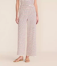 Petite Lou & Grey Striped Wide Leg Crop Pants