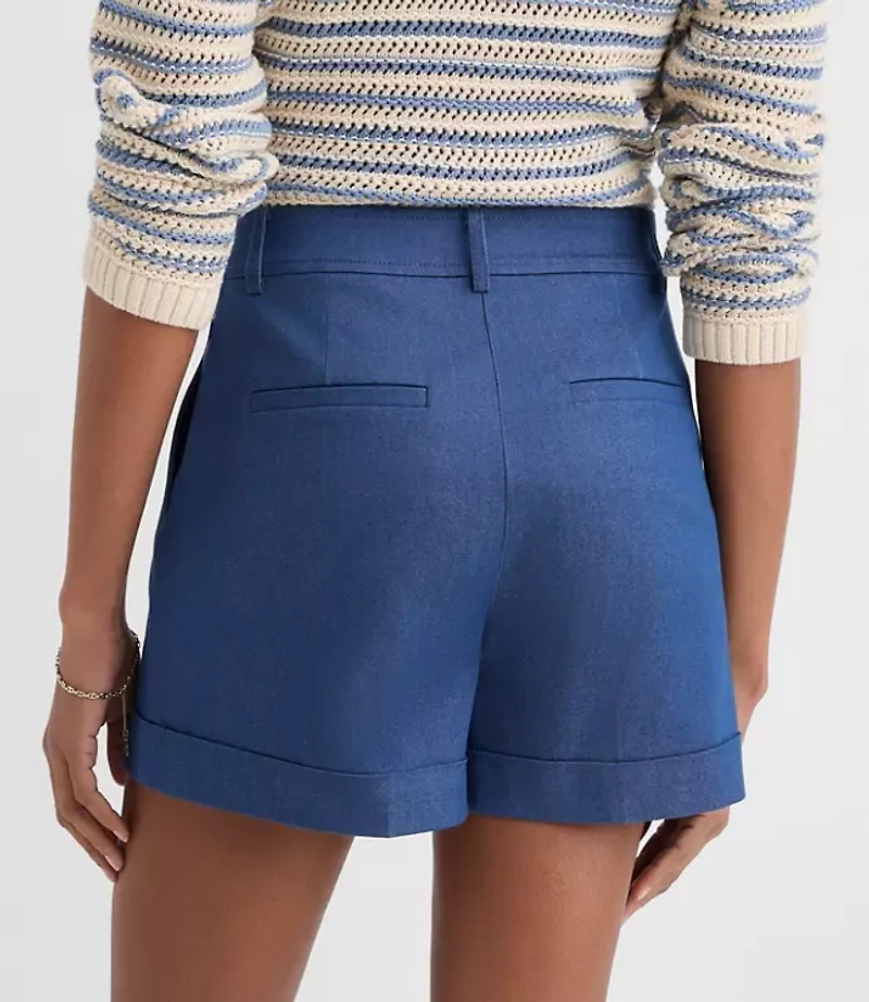 Cuffed Shorts Refined Denim