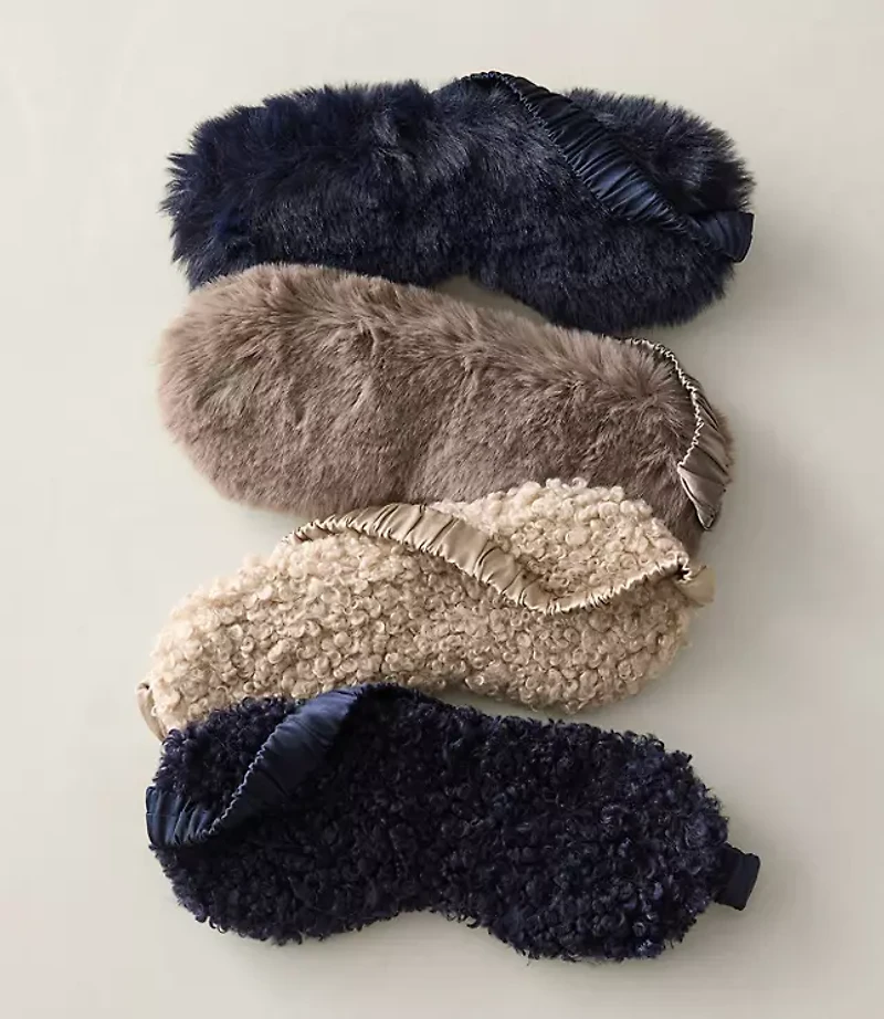 Haven Well Within Faux Fur + Silk Eye Mask