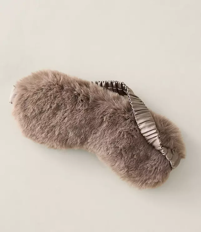 Haven Well Within Faux Fur + Silk Eye Mask