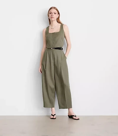 Petite LOFT Versa Pure Spun Square Neck Crop Top