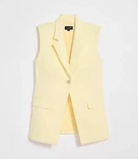 Petite LOFT Versa Crepe Drape Sleeveless Blazer