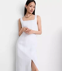 Petite LOFT Versa Luxe Lyocell Linen Midi Dress