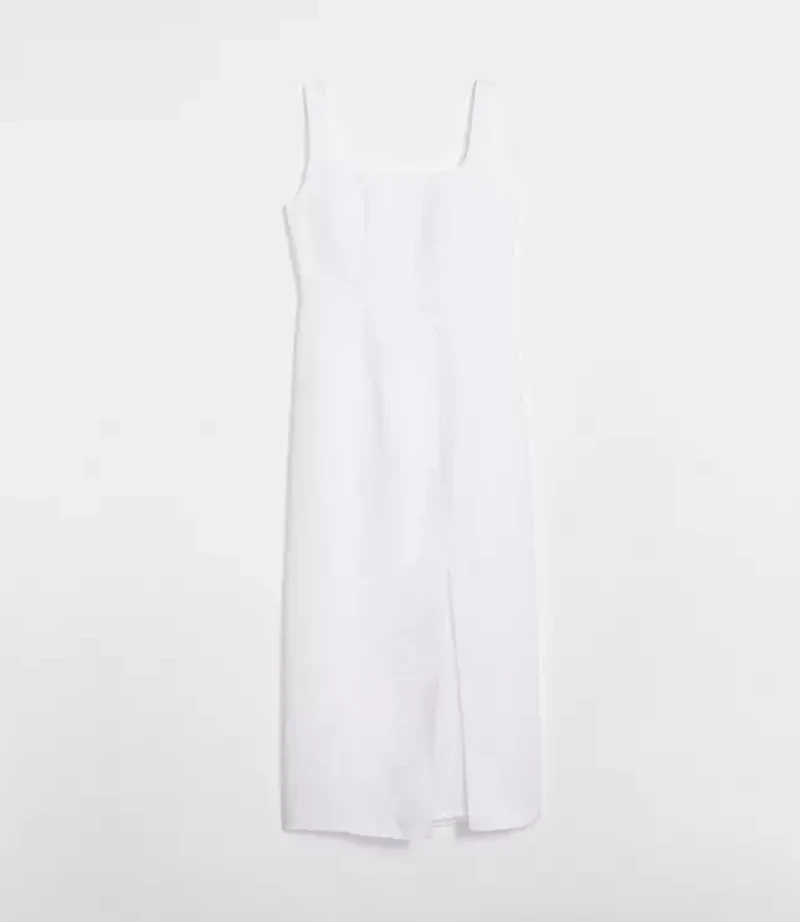 Petite LOFT Versa Luxe Lyocell Linen Midi Dress