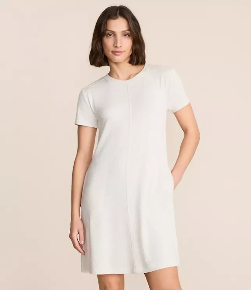 Petite Lou & Grey Heathered Signaturesoft Mini Pocket Tee Dress