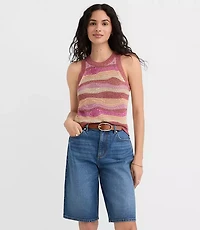 Shimmer Wave Halter Sweater