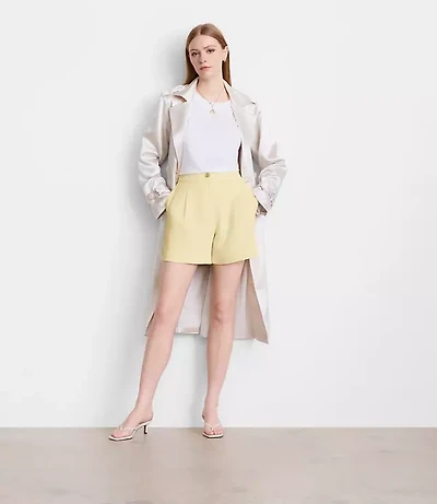 Petite LOFT Versa Crepe Drape Shorts