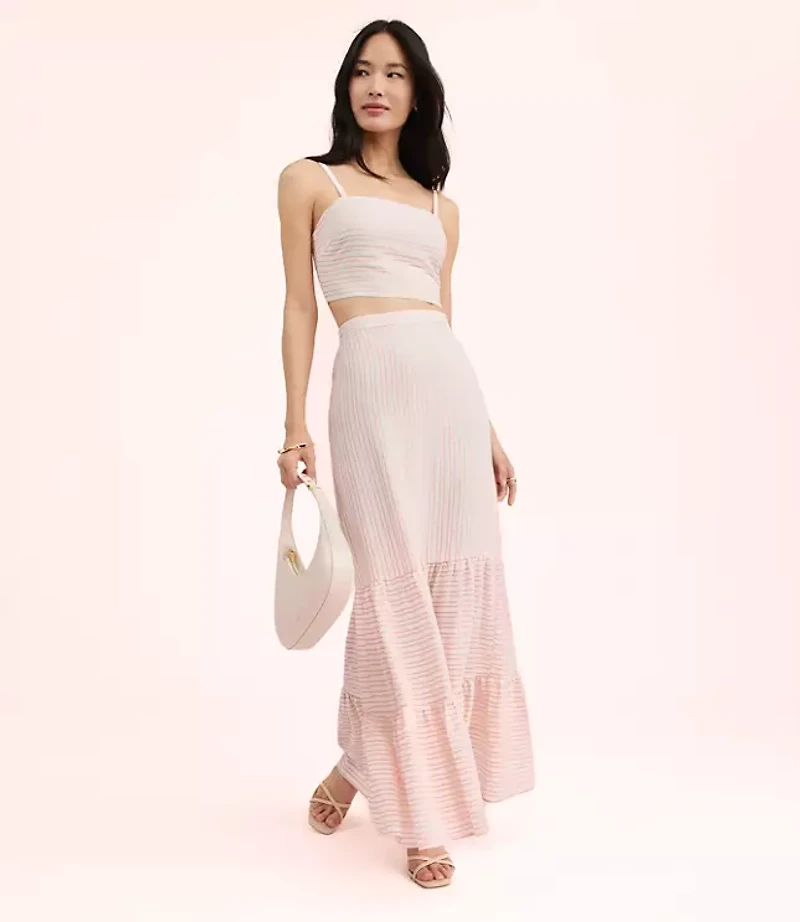 Lately Striped Crop Top