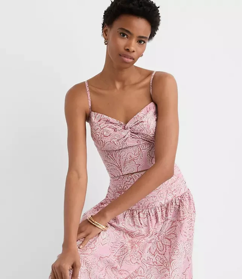 Floral Poplin Twist Cami