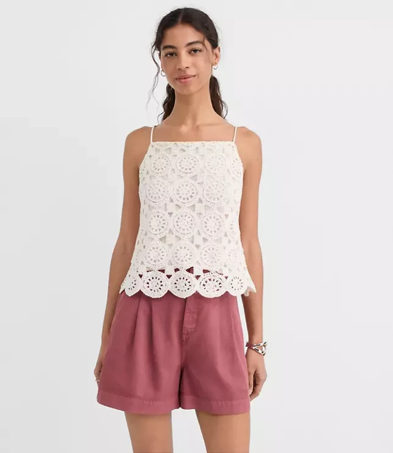 Petite Circle Crochet Cami