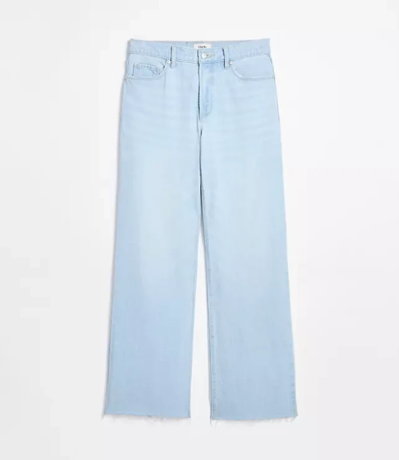 Rivete Curvy Fresh Cut Mid Rise Wide Leg Jeans Wave Wash