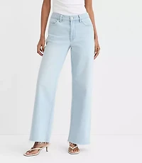 Rivete Curvy Fresh Cut Mid Rise Wide Leg Jeans Wave Wash