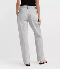 Rivete Petite Curvy Mid Rise Relaxed Straight Jeans Smokey Wash