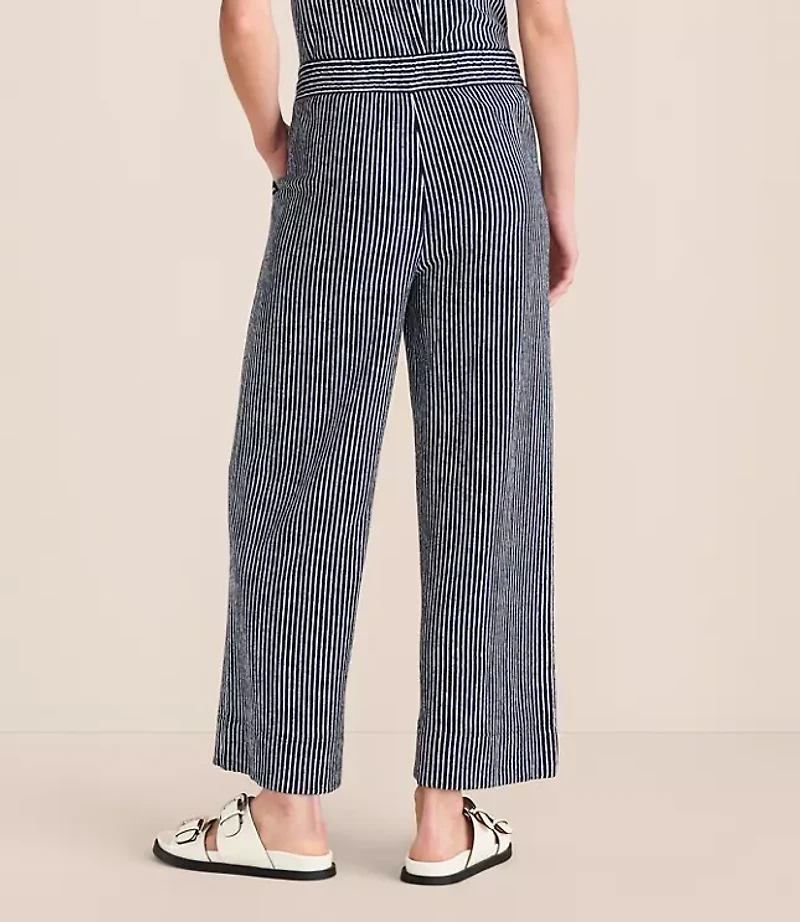 Lou & Grey Striped Wide Leg Crop Pants