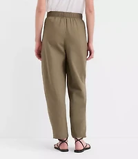 Petite Pull On Barrel Pants Linen Cotton