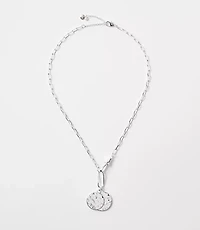 Hammered Coin Charm Necklace