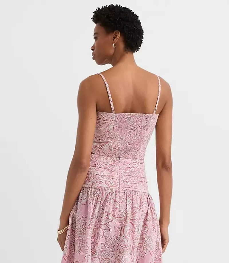 Petite Floral Poplin Twist Cami