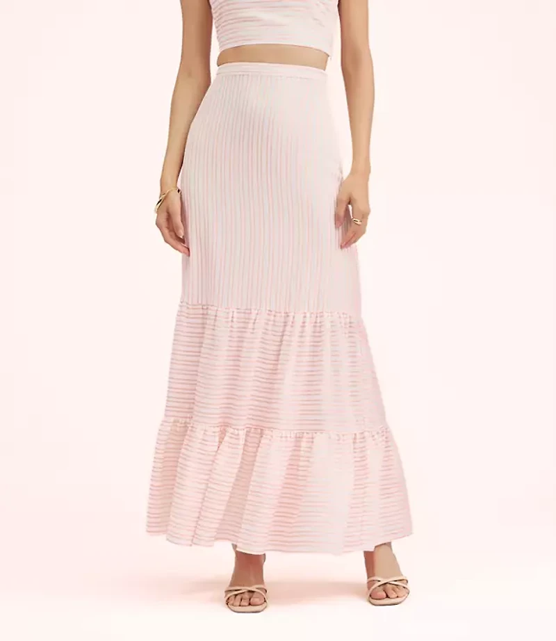 Lately Striped Maxi Skirt