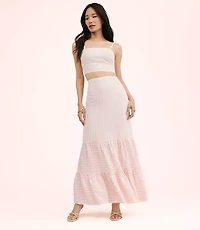 Lately Striped Maxi Skirt