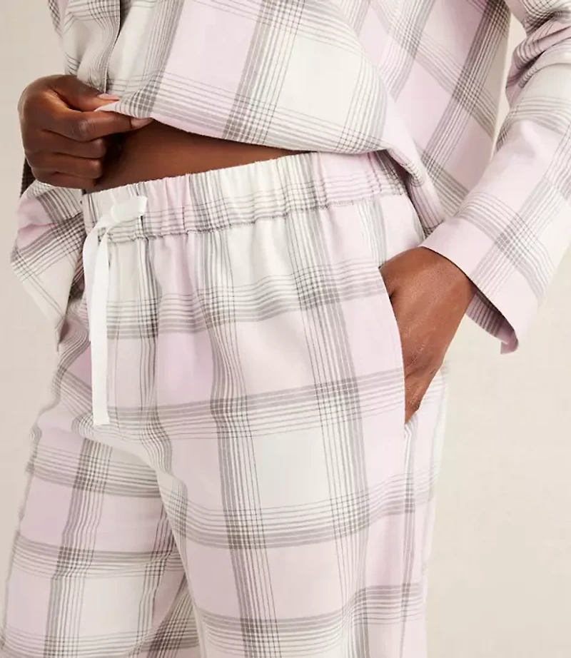 Haven Well Within Lightweight Flannel Frosted Plaid Pajama Pants