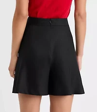 Petite Side Zip Shorts Linen Blend