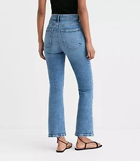 Rivete Curvy High Rise Kick Crop Jeans Authentic Mid Vintage Wash