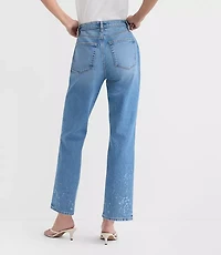 Rivete Tall High Rise Straight Jeans Bleach Out Wash