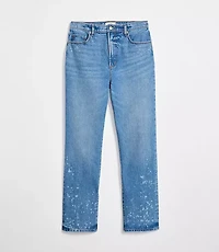 Rivete Tall High Rise Straight Jeans Bleach Out Wash