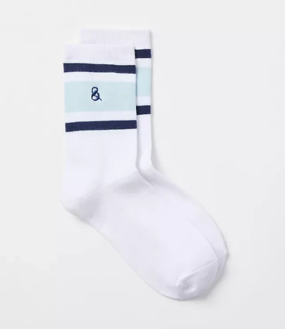 Lou & Grey Striped Varsity Ankle Socks