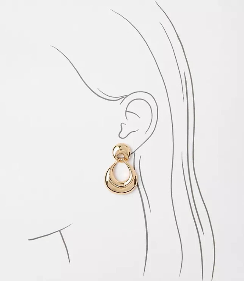Molded Chunky Hoop Earrings