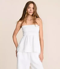 Petite Lou & Grey Flecked Triple Cloth Babydoll Top