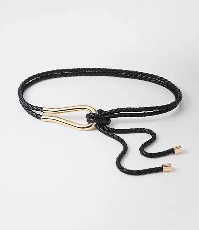 Faux Leather Rope Belt