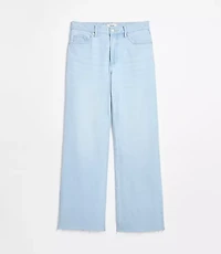 Rivete Petite Curvy Fresh Cut Mid Rise Wide Leg Jeans Wave Wash