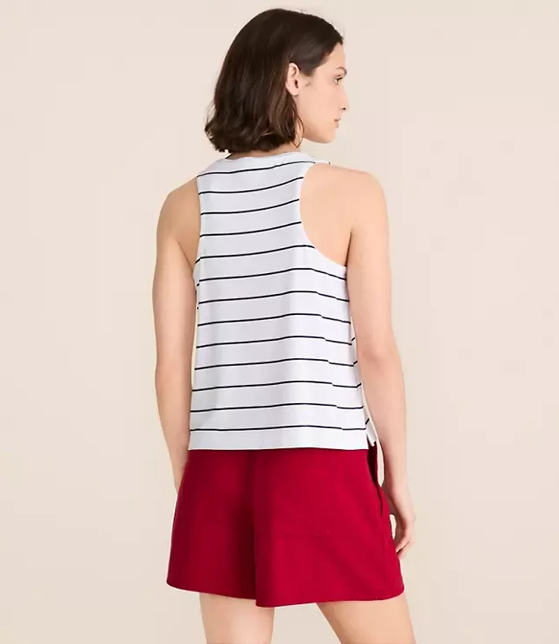 Petite Lou & Grey Striped Essential Modal Scoop Neck Tank Top