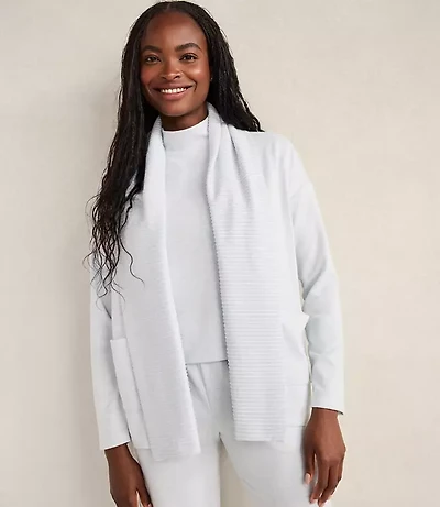 HWW COZY JERSEY SNIT OPEN CARDIGAN