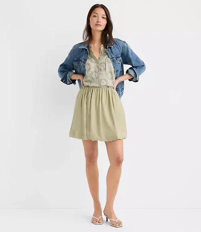 Petite Bubble Mini Pocket Skirt