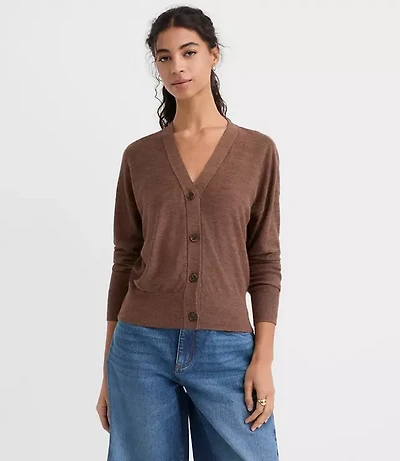 Petite Modern V-Neck Cardigan