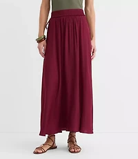 Petite Side Tie Maxi Skirt