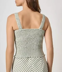 Lilla P Striped Smocked Tank