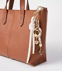 Cutout Heart Rope Bag Charm