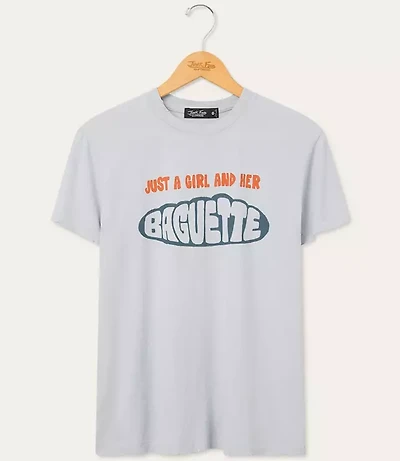 Junk Food Just a Girl and Her Baguette Vintage Tee