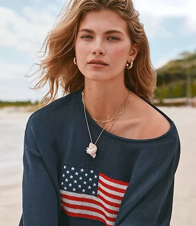 Lou & Grey American Flag Sweater
