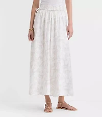 Petite Hibiscus Side Tie Maxi Skirt