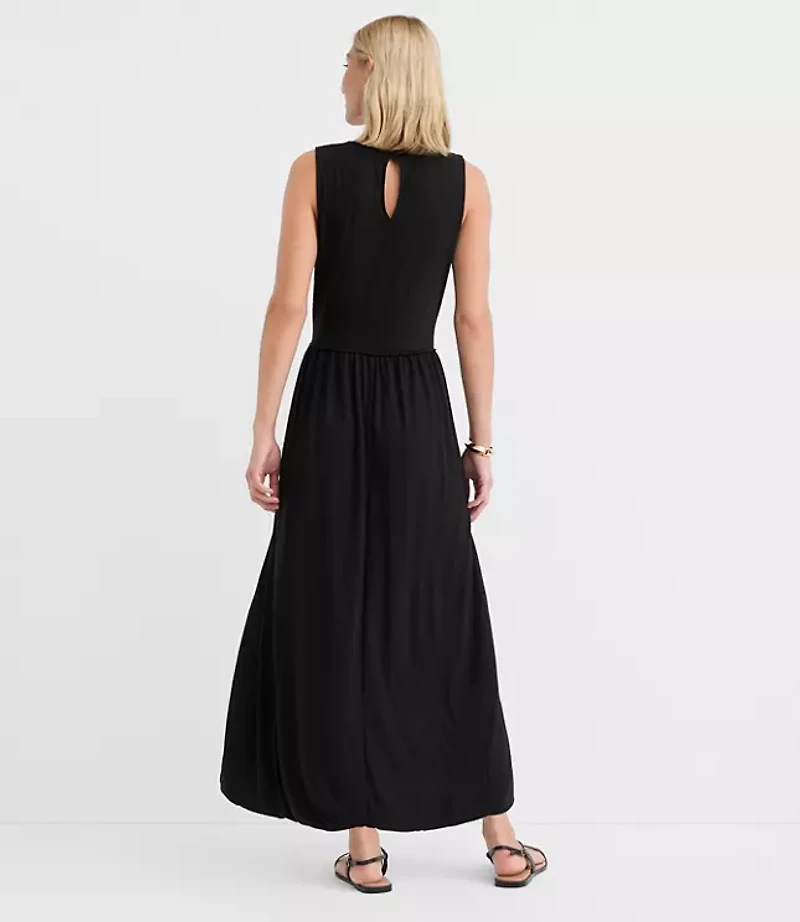 Petite Drop Waist Bubble Midi Dress
